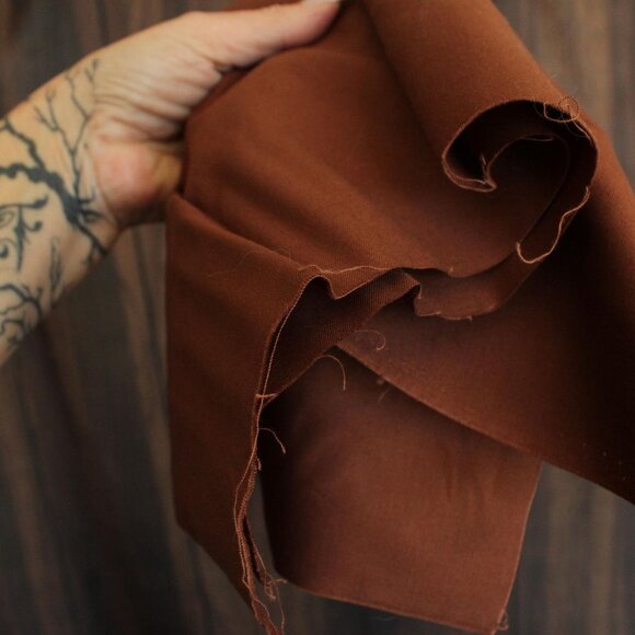 Vintage Fabric Fat Quarter, Brown Cotton Quilt Fabric Scrap, 18x22" - Picture 10 of 10